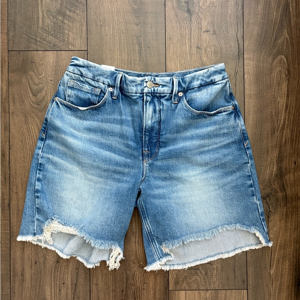 GOOD AMERICAN Denim Distressed Women's Shorts
